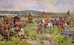 P.Redin painting Scythian camp on the shore of Borisphen (Dnieper)