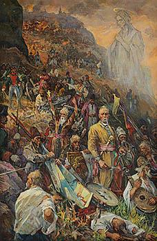 P.Redin painting The destruction of Zaporozhye Sech
