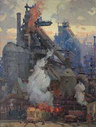 P.Redin picture Blast furnaces of plant 'Zaporozhstal'