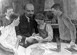 P.Redin picture Vladimir Lenin and children