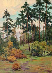 П.Редин картина В сосновом лесу
